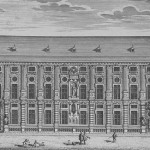 Wie dafür gemacht - Diesels Stich von 1717/23 zeigt die Löwenpaare schon an ihrer heutigen Position - allerdings noch mit schützender Balustrade