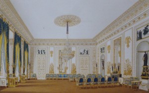 Salon der Königin Karoline, Aquarell v. F.X. Nachtmann aus dem Wittelsbacher Album, Wittelsbacher Ausgleichsfonds