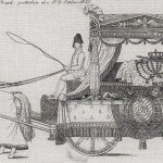 (Foto und BU: Kupferstich des königlichen Trauerwagens von Johann Christian Ginzrot, 1825