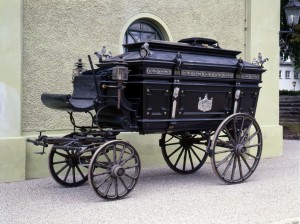 Leichenwagen der Königin Marie Therese, 1886, heute im Marstallmuseum, Schloss Nymphenburg