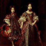 kindlicher Spieltrieb? Der kleine Max Emanuel mit seiner Schwester im höfischen Kostüm ) S. Bombellis, ca. 1666, Schloss Nymphenburg)