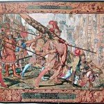 Otto I. erstürmt die Veroneser Klause, Tapisserie nach Vorlage Peter Candids, München 1609
