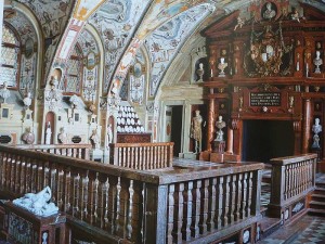 Auf der Estrade des Antiquariums befand sich einst unübersehbar die üppig dekorierte Fürstentafel...