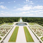 Heutiger Blick vom Schloss auf Parterre und Kaskade