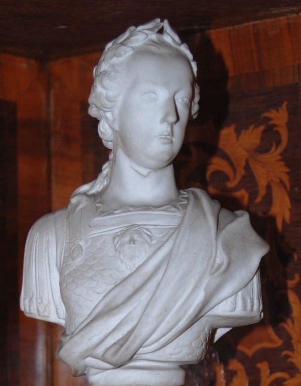Der Bräutigam - Joseph II. im Cäsaren-Kostüm, Porzellanbüste in der Residenz Ansbach