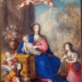 M. Scharner, Kurfürstin Henriette Adelaide als Madonna mit ihren Kindern, um 1671, Residenzmuseum, Miniaturensammlung