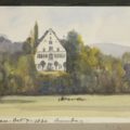 Aquarell von Schloss Rosenau