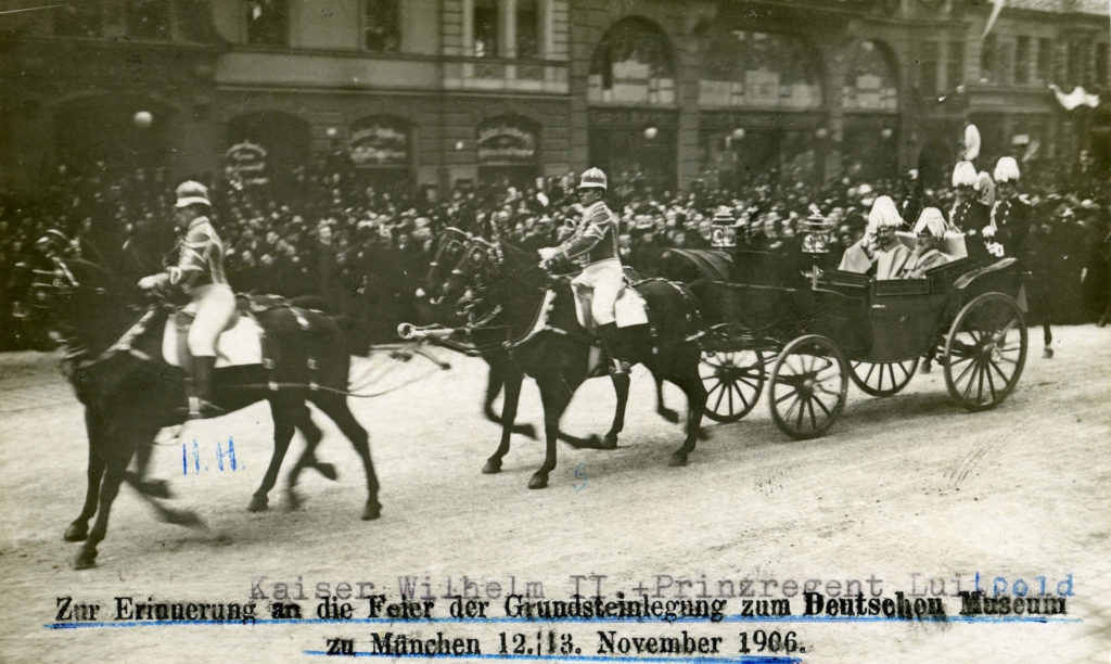 Prinzregent Luitpold und Kaiser Wilhelm II. in der Kaufinger Straße am 12.11.1906
