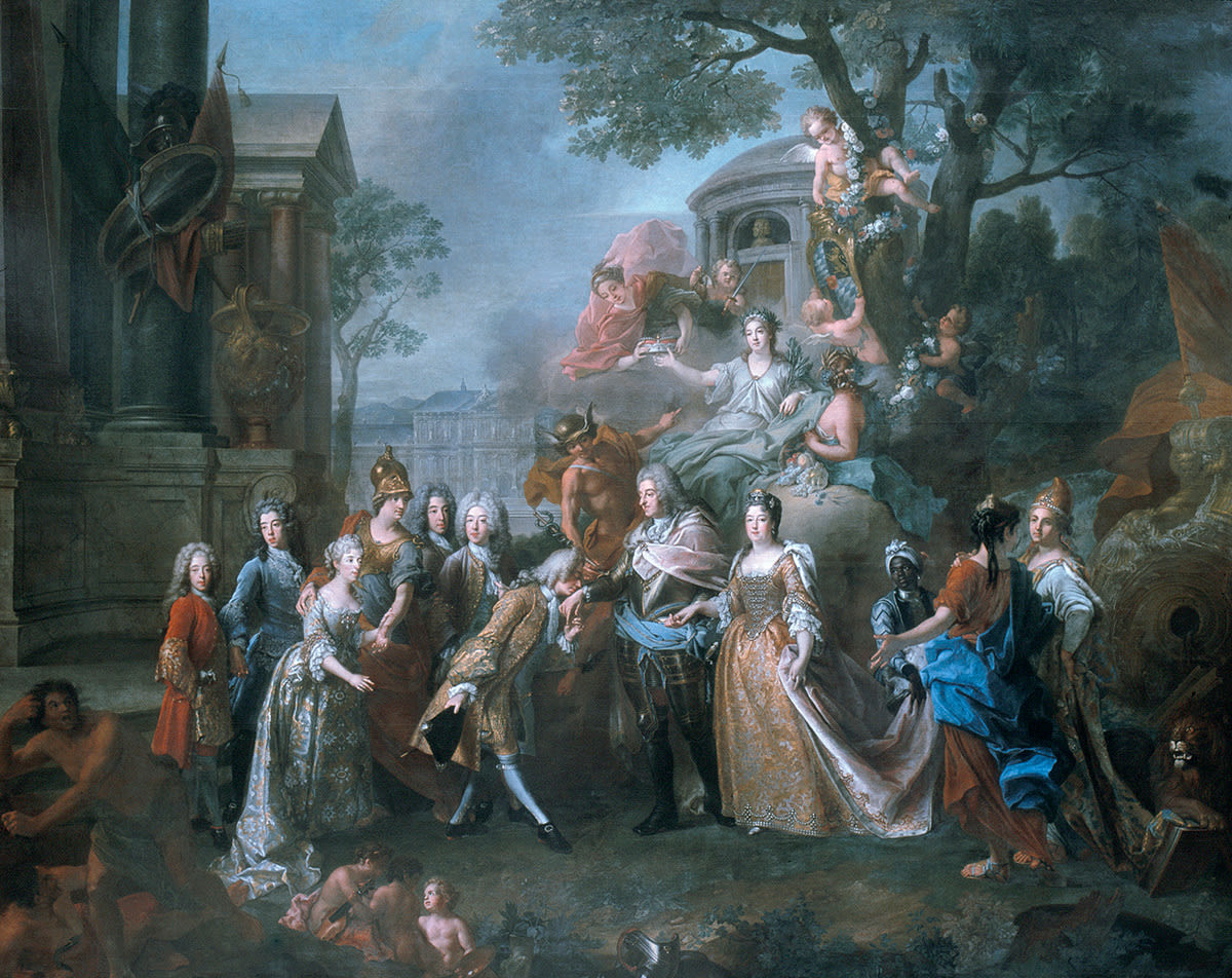 Joseph Vivien, Allegorie auf die Wiedervereinigung Kurfürst Max Emanuels mit seiner Familie
