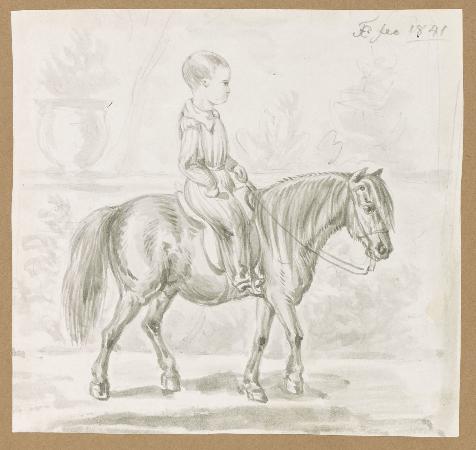 Kronprinz Pedro, gezeichnet von seinem Vater Ferdinand