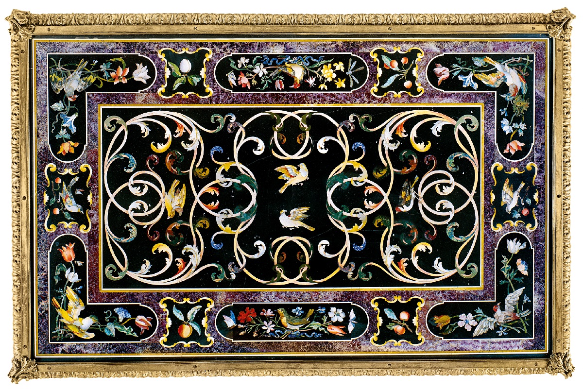 Pietra-dura-Tischplatte, Großherzogliche Hofwerkstätten, Florenz, um 1716