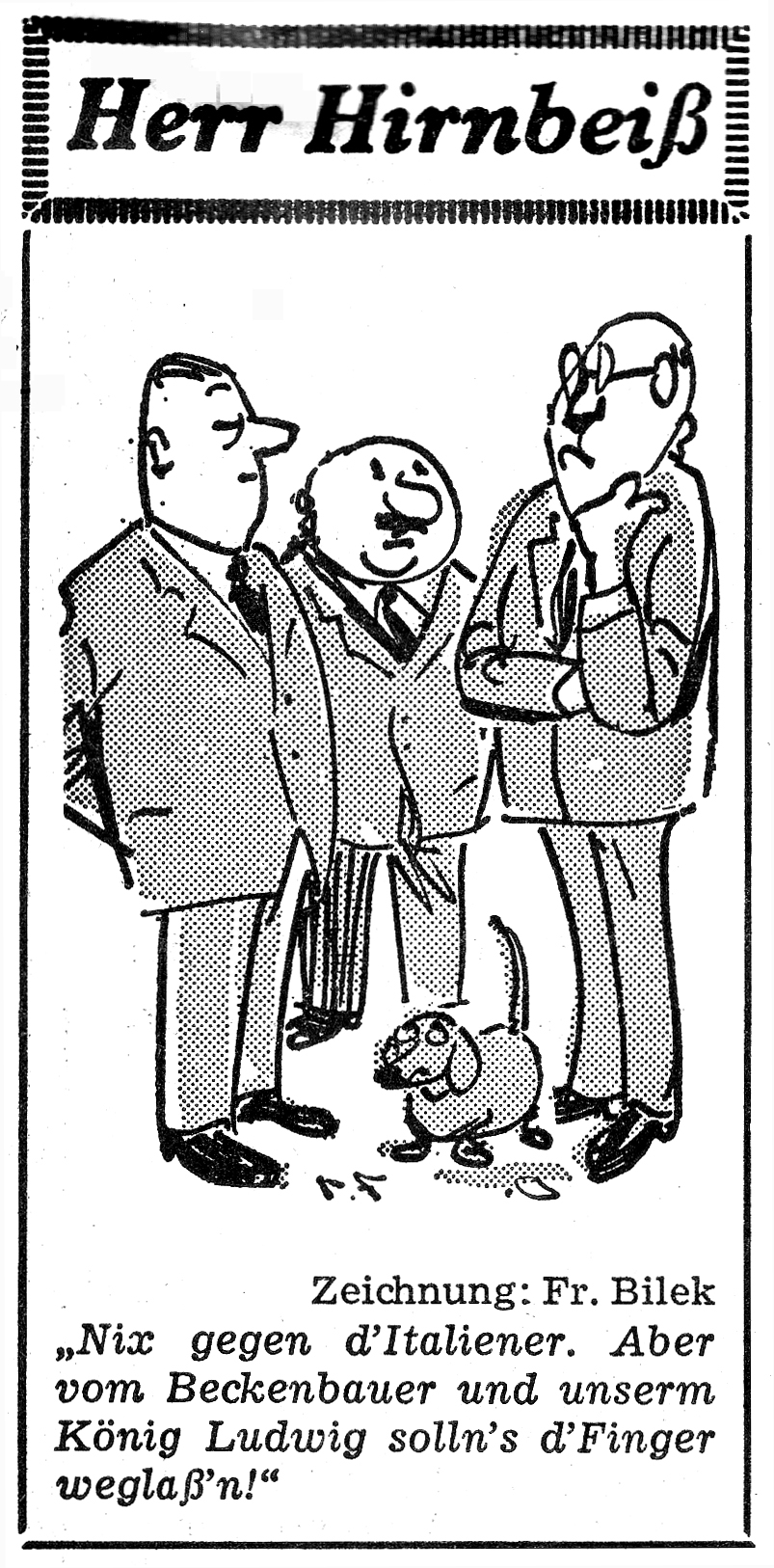 Karikatur aus der AZ vom 10.02.1972