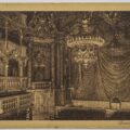 Der große Kronleuchter des Logenhauses, Postkarte, um 1925 (Ausschnitt), Bayerische Schlösserverwaltung