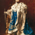 Porträtgemälde, König Ludwig II. als Großmeister des St. Georgs-Ritterordens, Gabriel Schachinger, 1887, Herrenchiemsee, Ludwig II.-Museum