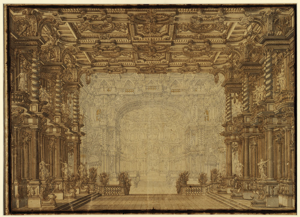 Entwurf für das Bühnenbild »Palast«