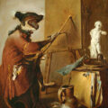 Affe als Maler, Jean-Baptiste Siméon Chardin, 1740, Musée du Louvre