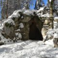 venusgrotte eingang winter