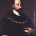 Wilhelm V., barocke Kopie nach Hans v. Aachen - angesichts der riesigen Kosten, die die Fronleichnamsprozession alljährlich verursachte, wundert es nicht, dass der fromme Herzog 1597 angesichts des bayerischen Staatsbankrotts zugunsten seines sparsamen Sohns Maximilian I. abdankte, um fortan ganz der Religion zu leben...